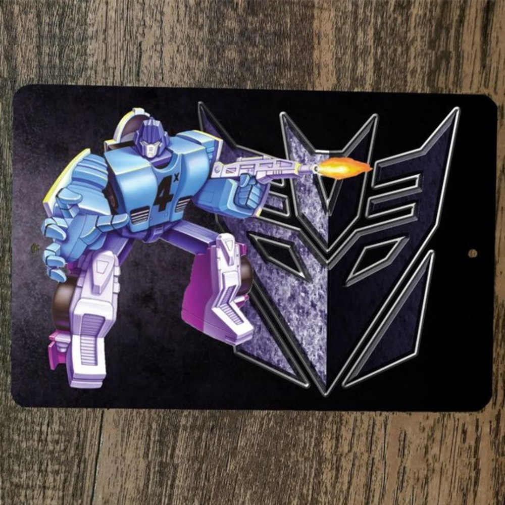 Crash Test 4x Daytonus Decepticon 8x12 Metal Wall Sign Poster Transformers